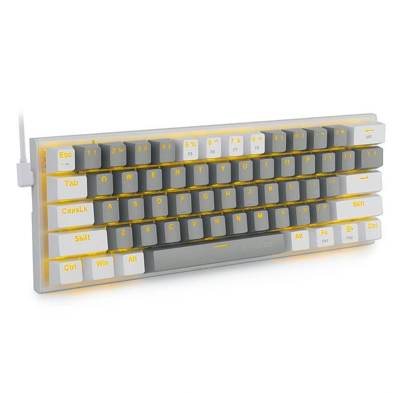 Mechanische LED-Gaming-Tastatur mit 61 Tasten und 60 % Kabel