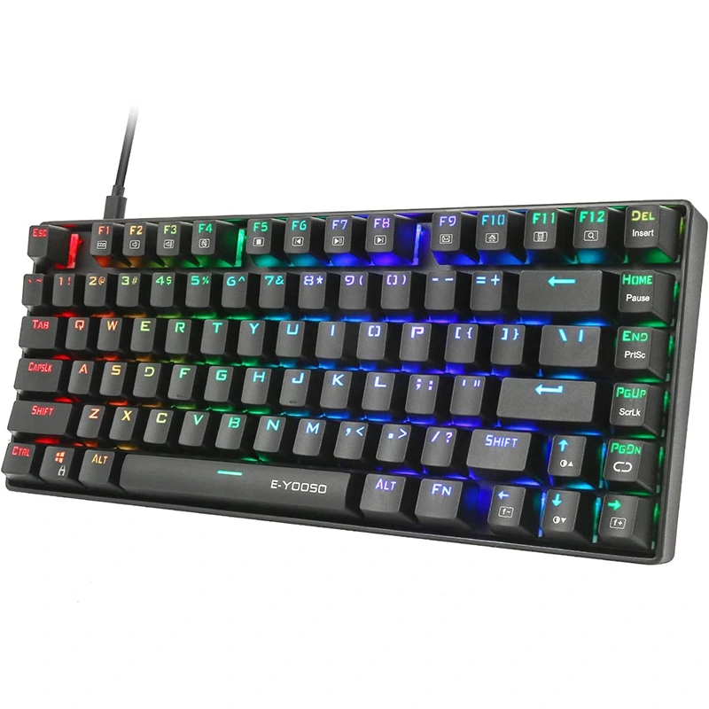 Mechanische RGB-Gaming-Tastatur mit 81 Tasten, wasserdicht