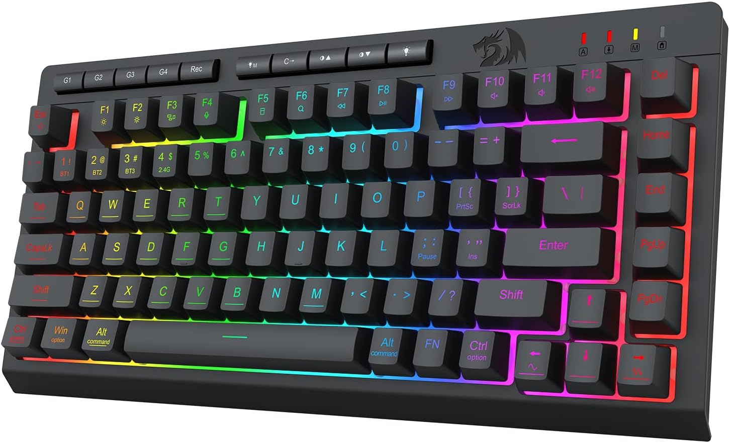 Tragbare kabellose Gaming-Tastatur Redragon mit 82 Tasten