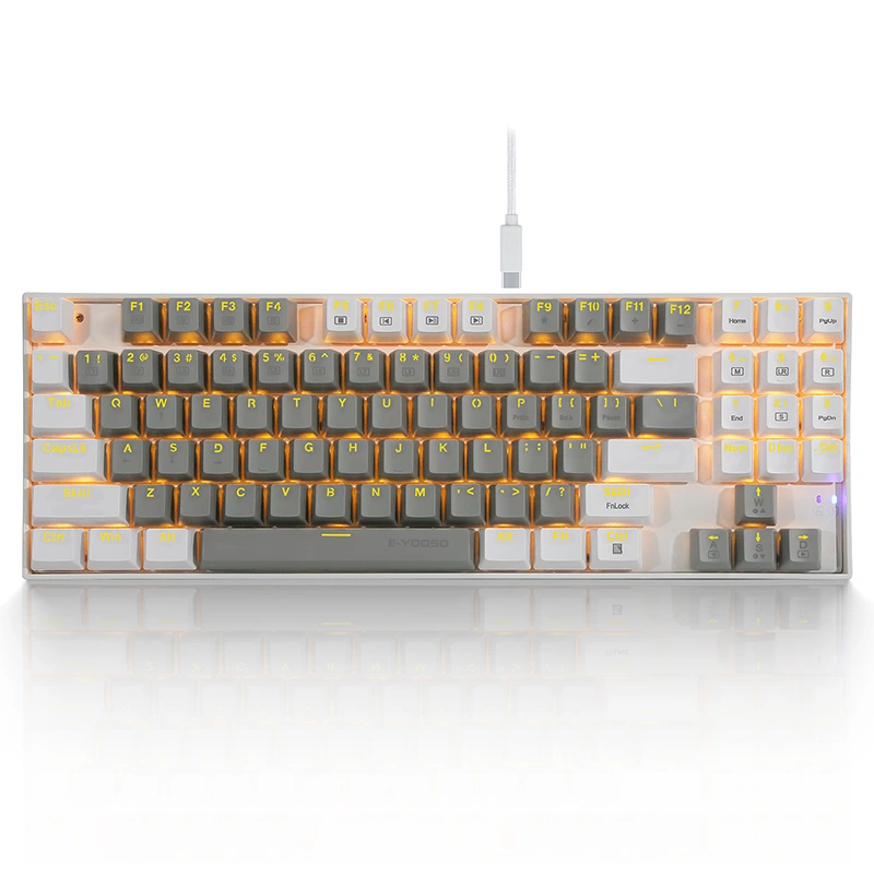 89 Tasten LED-kabelgebundene mechanische Gaming-Tastatur