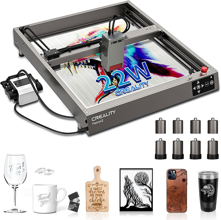 Falcon Laserschneider mit 22 W Ausgangsleistung, DIY-Lasergravierer