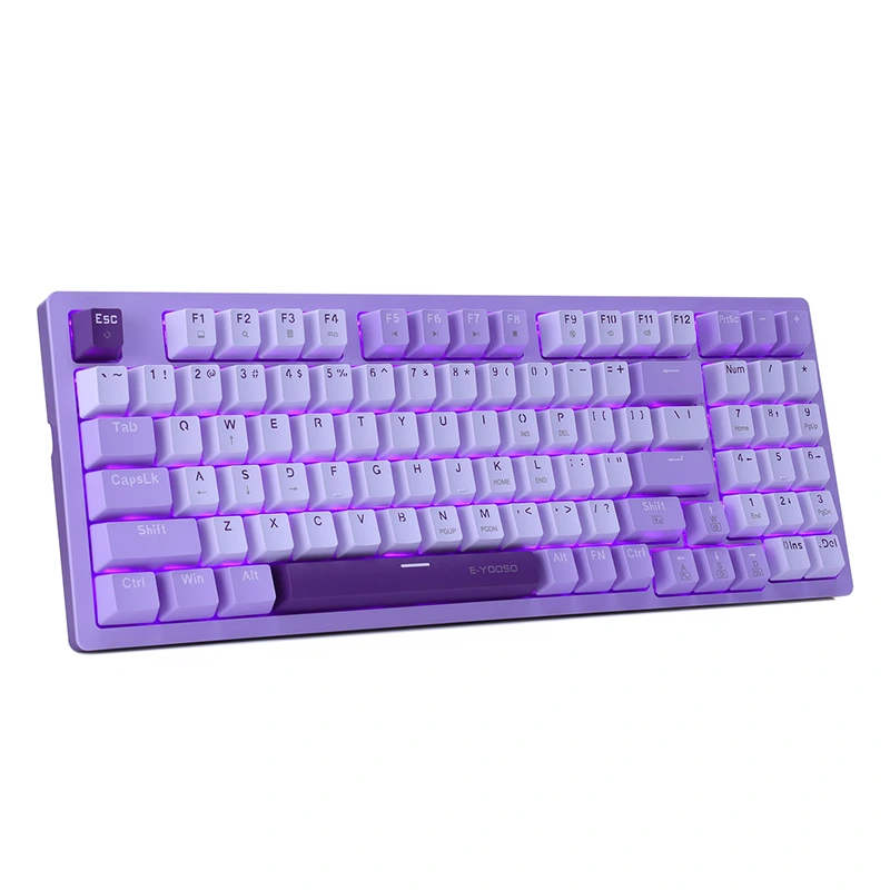 Mechanische Gaming-Tastatur mit 94 Tasten, kabelgebunden, LED
