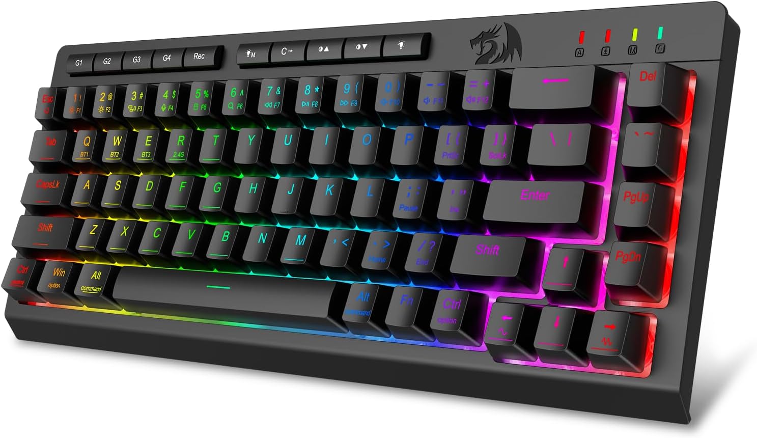 Schwarze tragbare kabellose Gaming-Tastatur K519 Pro