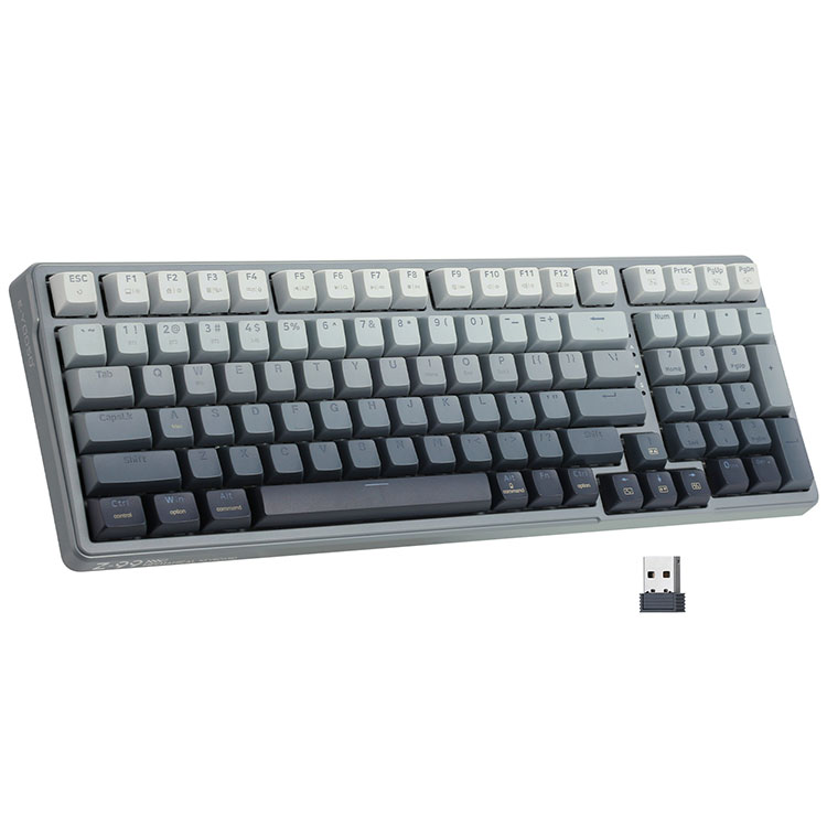 Drahtlose mechanische Bluetooth-Tastatur mit 2,4 G und 94 Tasten